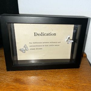Framed typography - Dedication